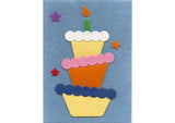 Fuzzy Felt Birthday Card - Wonky Cake