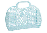 Sun Jellies Retro Basket Bag - Large Blue