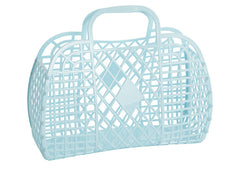 Sun Jellies Retro Basket Bag - Large Blue