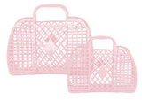 Sun Jellies Retro Basket Bag - Large Pink