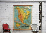 Vintage School Map - North America