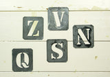 Vintage Metal Letter Stencils - Medium