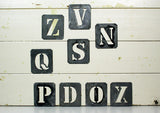 Vintage Metal Letter Stencils - Medium