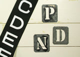 Vintage Metal Letter Stencils - Medium
