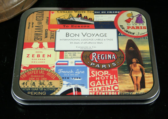 Cavallini And Co Bon Voyage Luggage Label Set