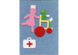 Fuzzy Felt Get Well Card - Get Well Soon