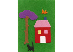 Fuzzy Felt Card - New Home