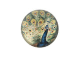 Peacock Glass Paperweight - Small