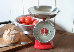 Red Retro Kitchen Scales