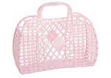 Sun Jellies Retro Basket Bag - Large Pink