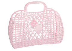 Sun Jellies Retro Basket Bag - Large Pink