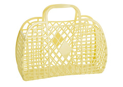 Sun Jellies Retro Basket Bag - Large Yellow