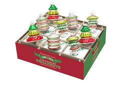 Shiny Brite Christmas Mixed Shapes Glass Baubles
