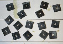 Vintage Metal Letter Stencils - Small