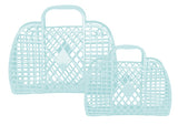 Sun Jellies Retro Basket Bag - Small Blue