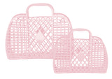 Sun Jellies Retro Basket Bag - Small Pink
