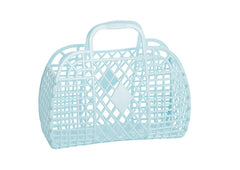 Sun Jellies Retro Basket Bag - Small Blue