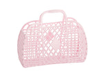 Sun Jellies Retro Basket Bag - Small Pink