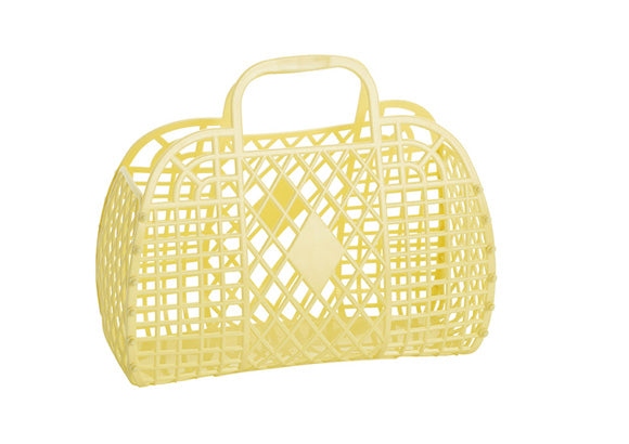 Sun Jellies Retro Basket Bag - Small Yellow