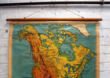 Vintage School Map - North America