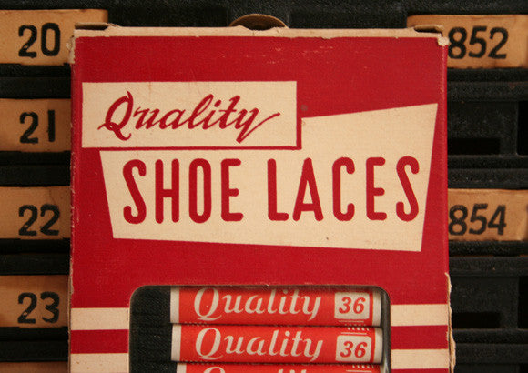 Vintage Shoes Laces Packaging and Laces Vintage and Nostalgia Co