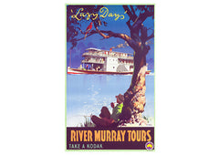 Murray River Vintage Australian Poster