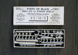 Vintage White on Black Price Tag Set