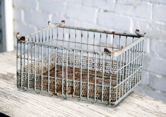 Vintage Wire Stacking Crate