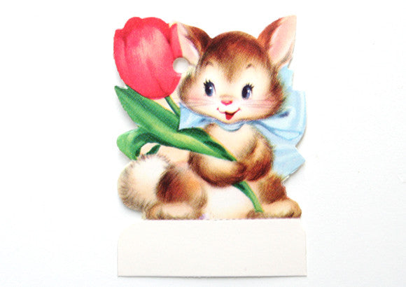 Vintage Easter Bunny Card Gift Tag